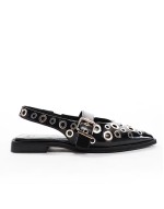 Lynx Mary Jane ballet in black